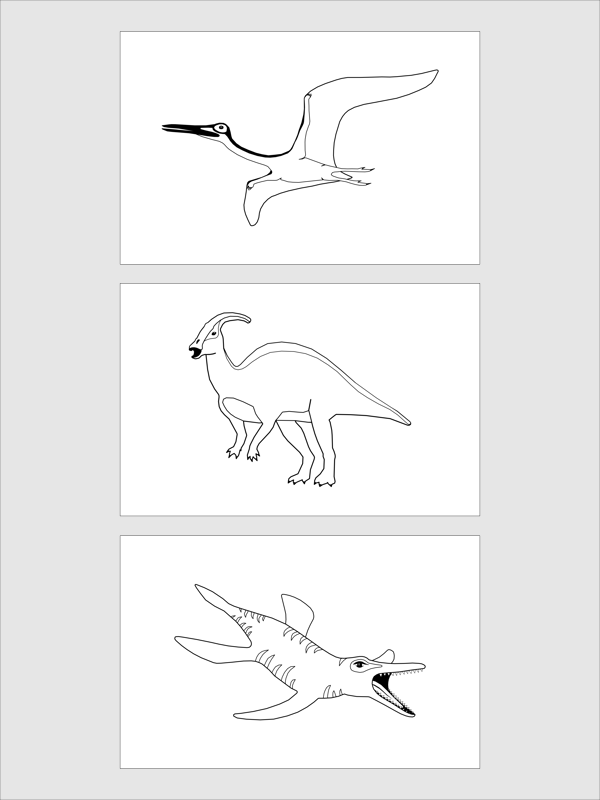 Ausmalbilder Dinosaurier Quetzalqoatlus Entenschnabelsaurier Kronosaurus